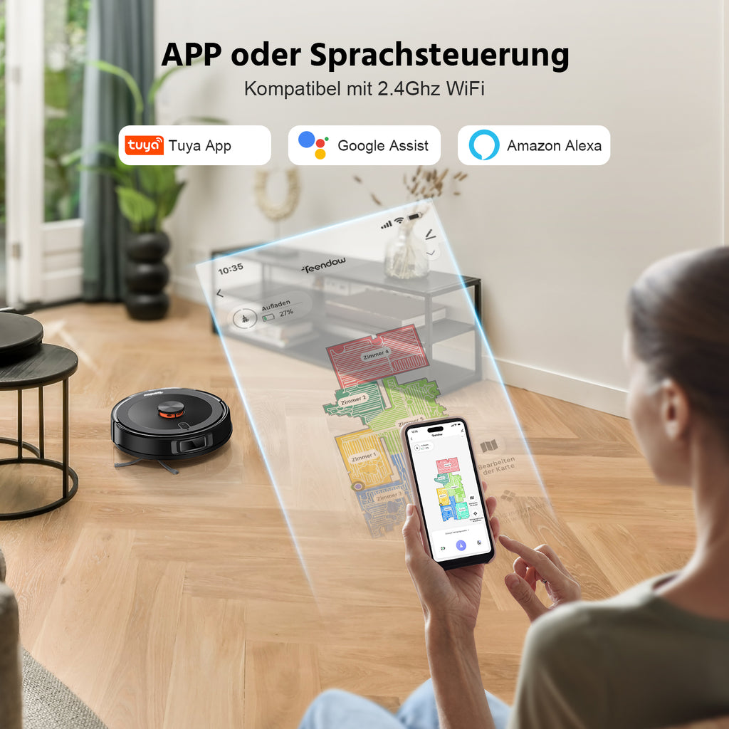 Teendow D10S MAX Self-Emptying Robot Vacuum Cleaner