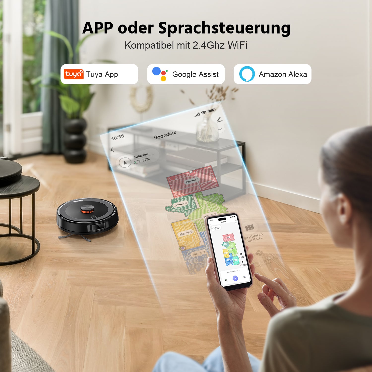 Teendow D10S MAX Self-Emptying Robot Vacuum Cleaner