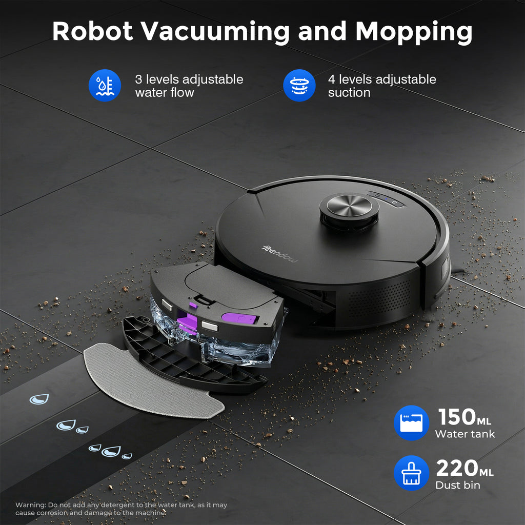 Teendow D16S MAX Bagless Self-Emptying 18 kpa Robot Vacuum Cleaner