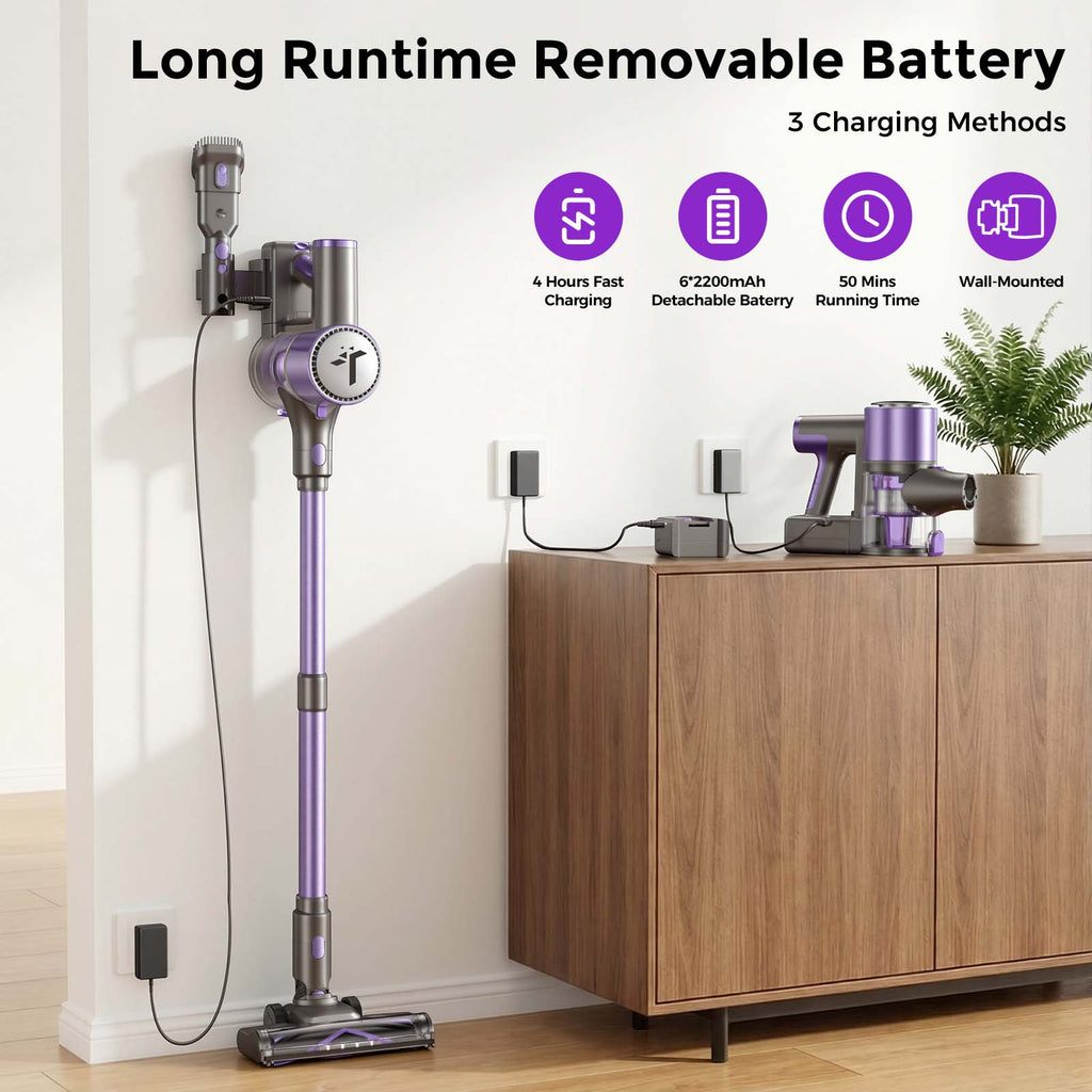 Teendow V10 PRO 20000Pa Powerful Smart Handheld Stick Vacuums Cleaner Carpet Sofa Home Cleaning Cordless Vacuum Cleaner