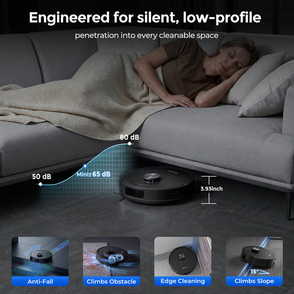 Teendow D16S MAX Bagless Self-Emptying 18 kpa Robot Vacuum Cleaner