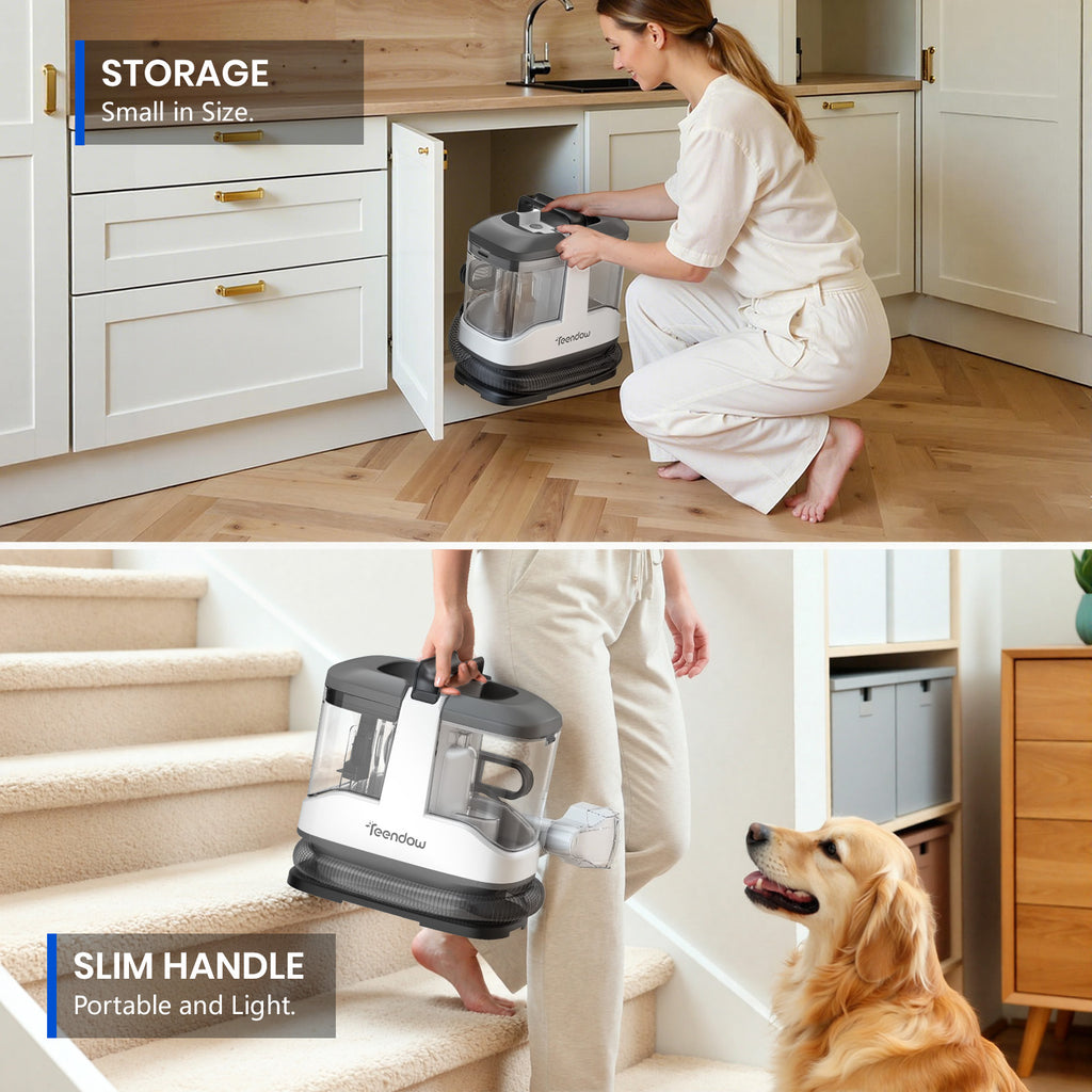 Teendow C3 Portable Carpet Cleaner Self-cleaning Rug Doctor Spot Cleaner