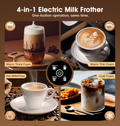 Teendow MF06-1 Professional Electric Milk Frother Steamer Machine Handled Cappuccino Maker Coffee Milk Frother