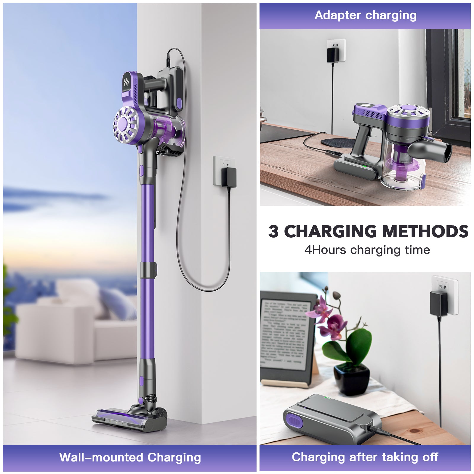 V07 Rechargeable 10000pa 3-1 Handheld Cordless Vacuum Cleaner