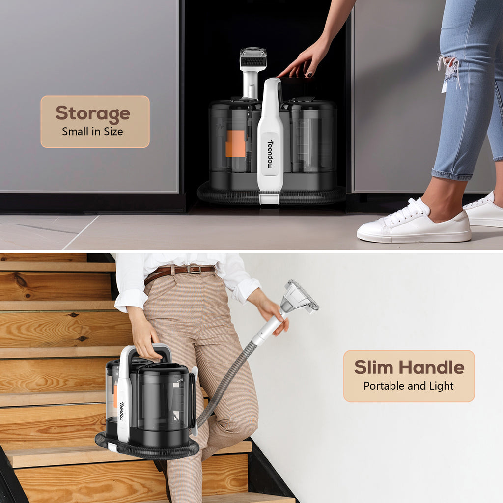 Teendow C5 Steam Cleaner Portable Wet and Dry Household Upholstery Fabric Sofa Washing Spot Vacuum Carpet Cleaner