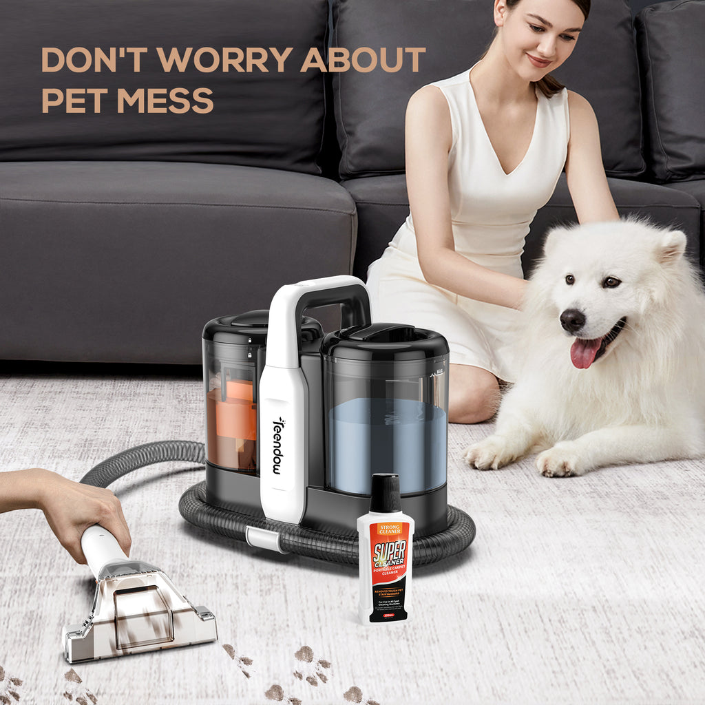 Teendow C5 Steam Cleaner Portable Wet and Dry Household Upholstery Fabric Sofa Washing Spot Vacuum Carpet Cleaner