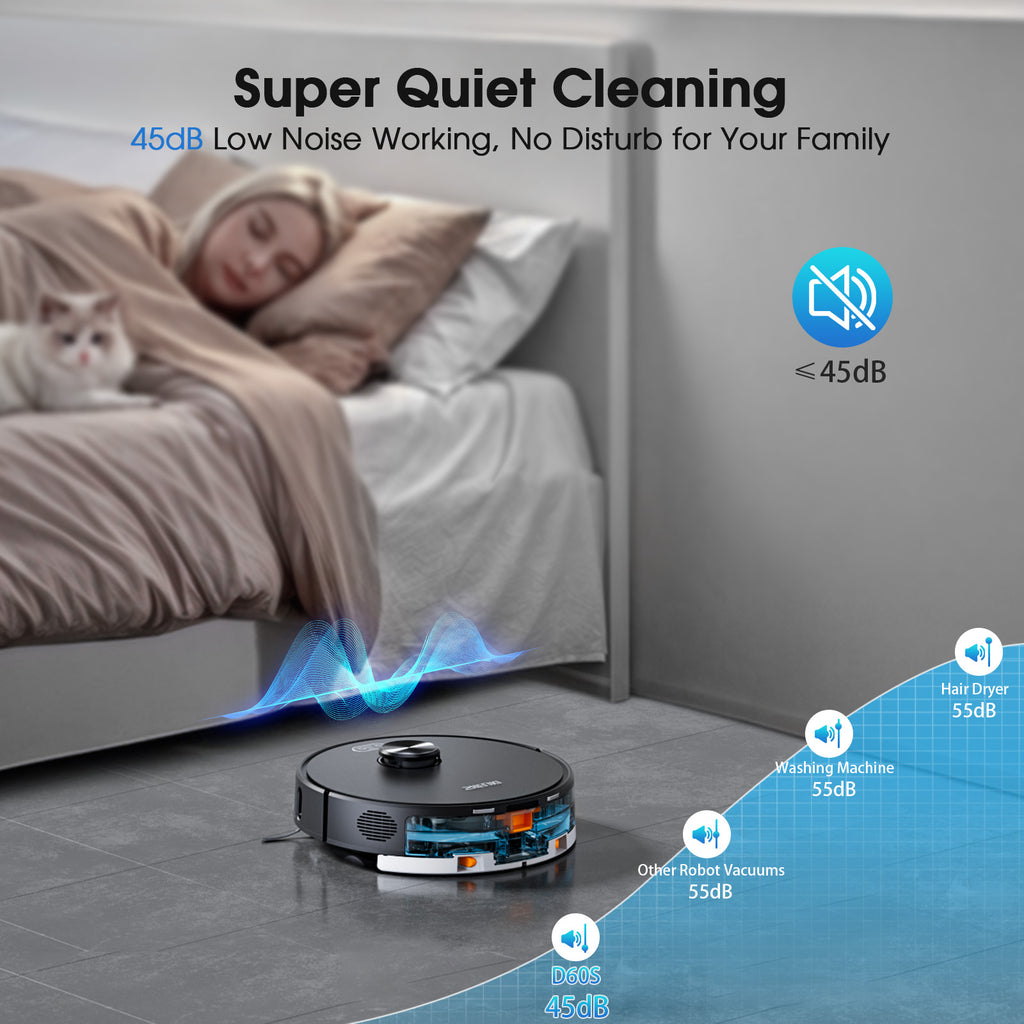 Teendow D60S Tuya Lidar Self-Charging Robot Vacuum Cleaner