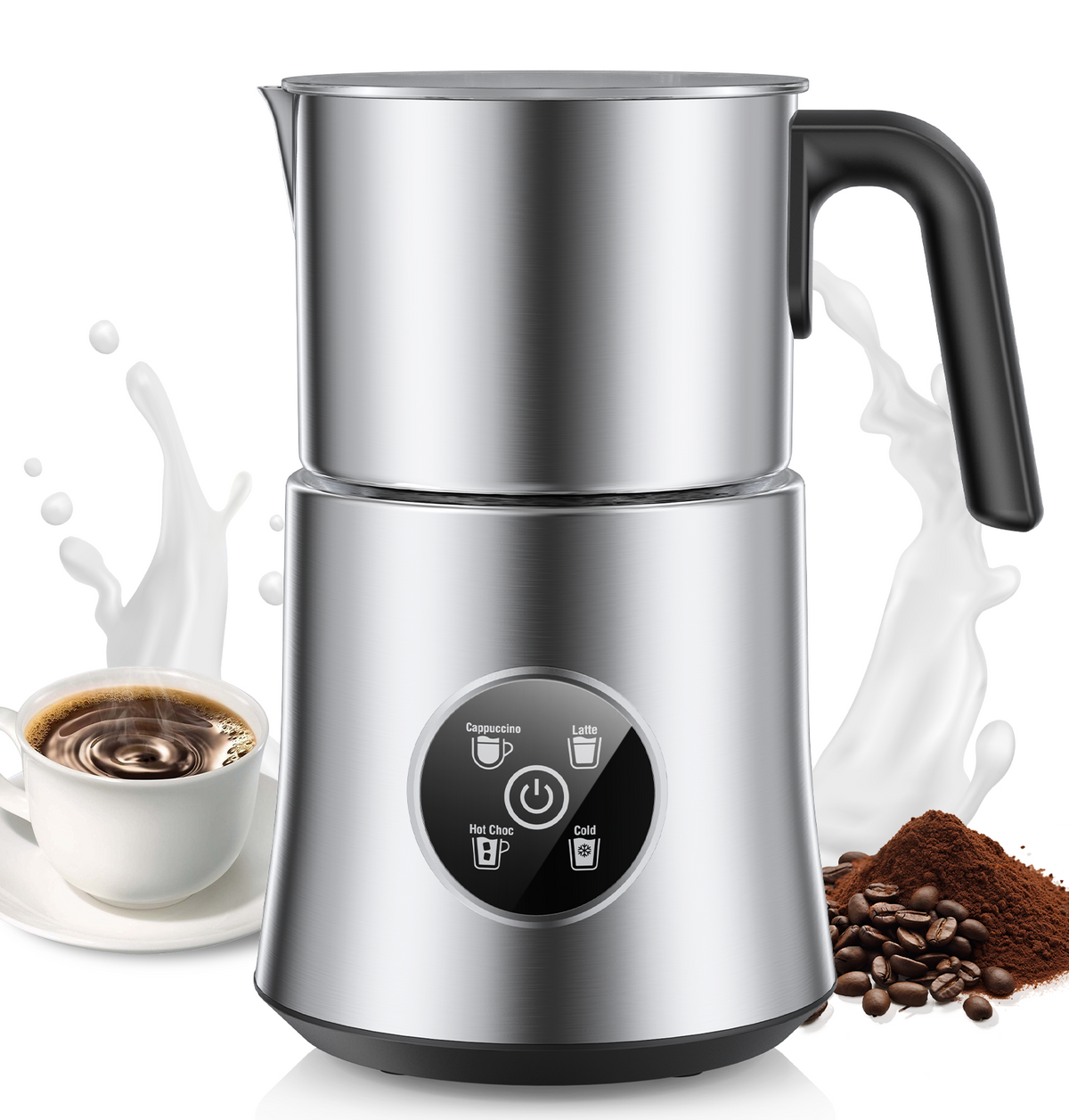 Teendow MF06-1 Professional Electric Milk Frother Steamer Machine Handled Cappuccino Maker Coffee Milk Frother