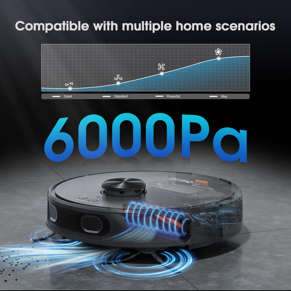 Teendow D60S Max 6000Pa Robot Sweeping Robot Vacuum Cleaner