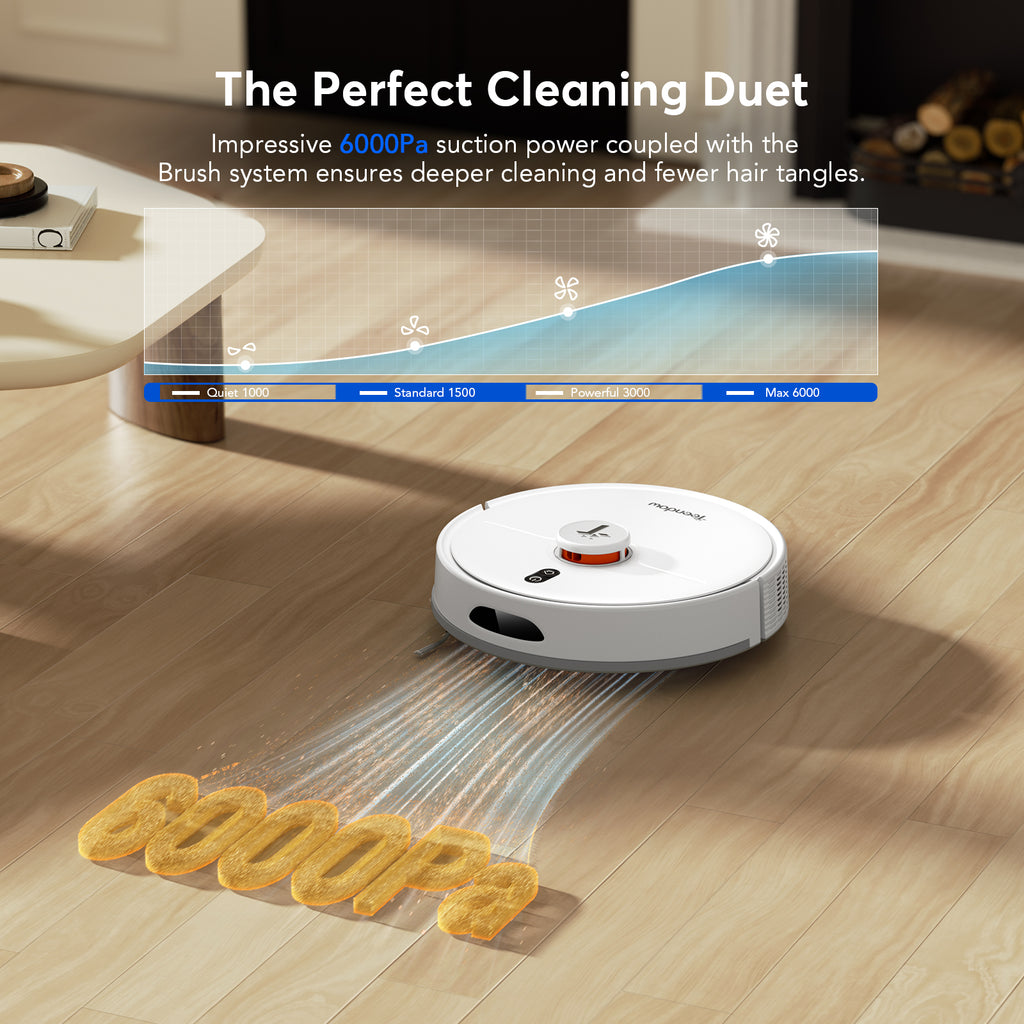 Teendow D20S MAX New Multifunctional 6000pa LDS Robotic Vacuum Cleaner with Pet Grooming Vacuum Kit