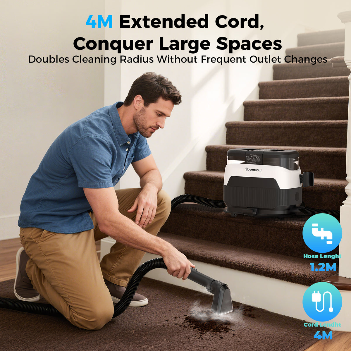 Teendow C6 MAX Multi-Functional Portable Household Carpet Steam Spot Cleaner For Sofa and Carpet