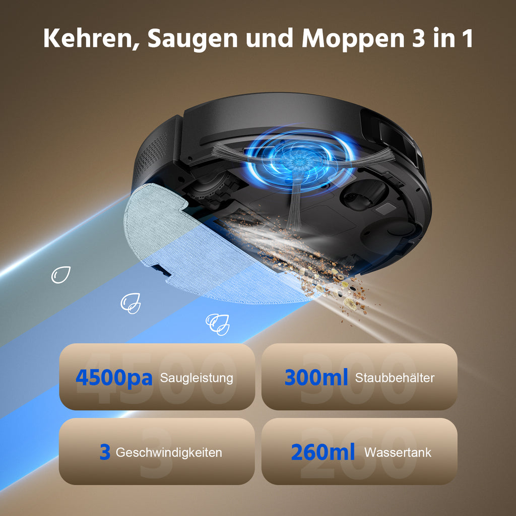 Teendow D10S Intelligent LDS Laser Vacuum Cleaner Cleaning Robot