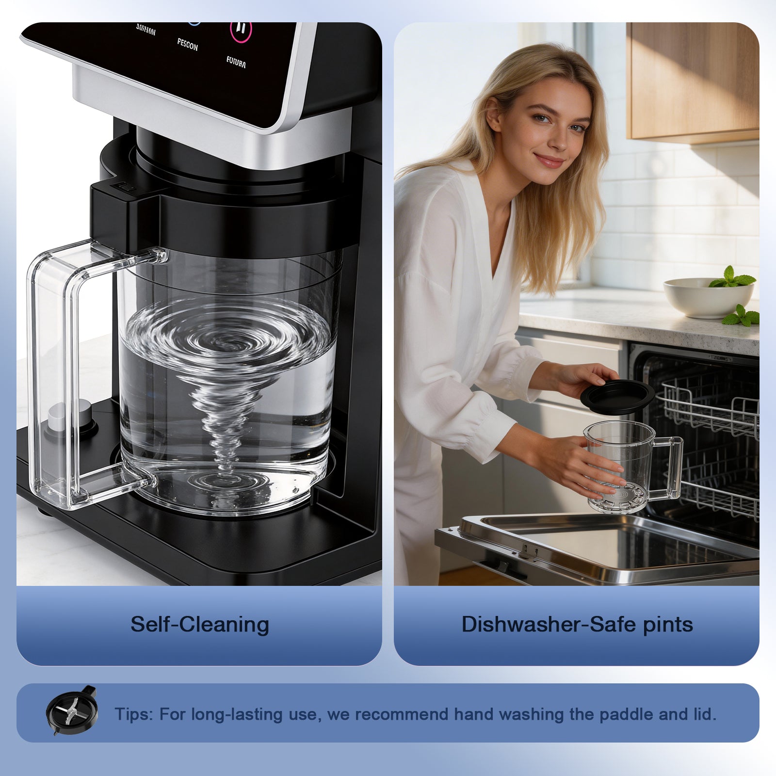 Teendow KF-2501 8 in 1 Automatic Home Electric Yogurt Shake Squeeze Ice Cream Maker