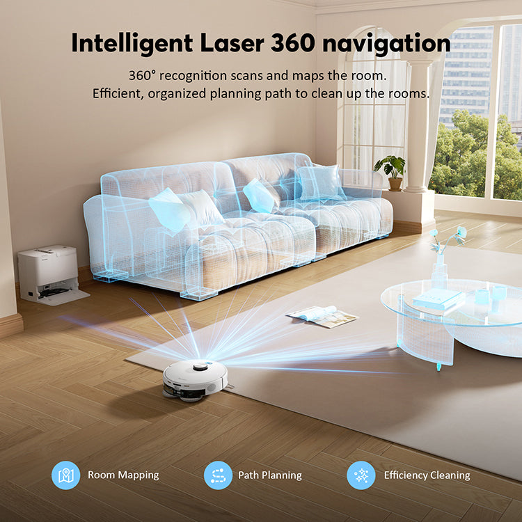 TEENDOW High end D60S Ultra Self-cleaning Robot Vacuum Cleaner