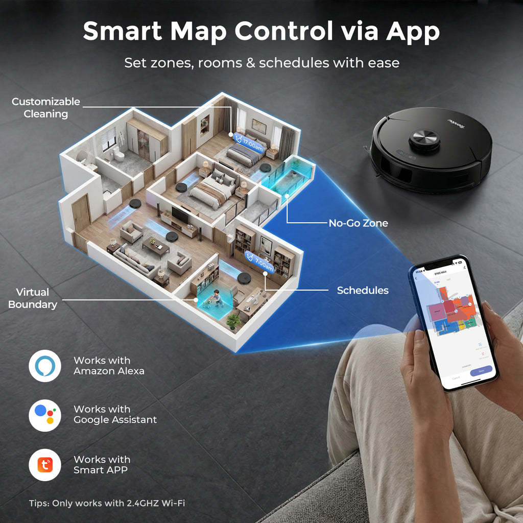 Teendow D16S MAX Bagless Self-Emptying 18 kpa Robot Vacuum Cleaner