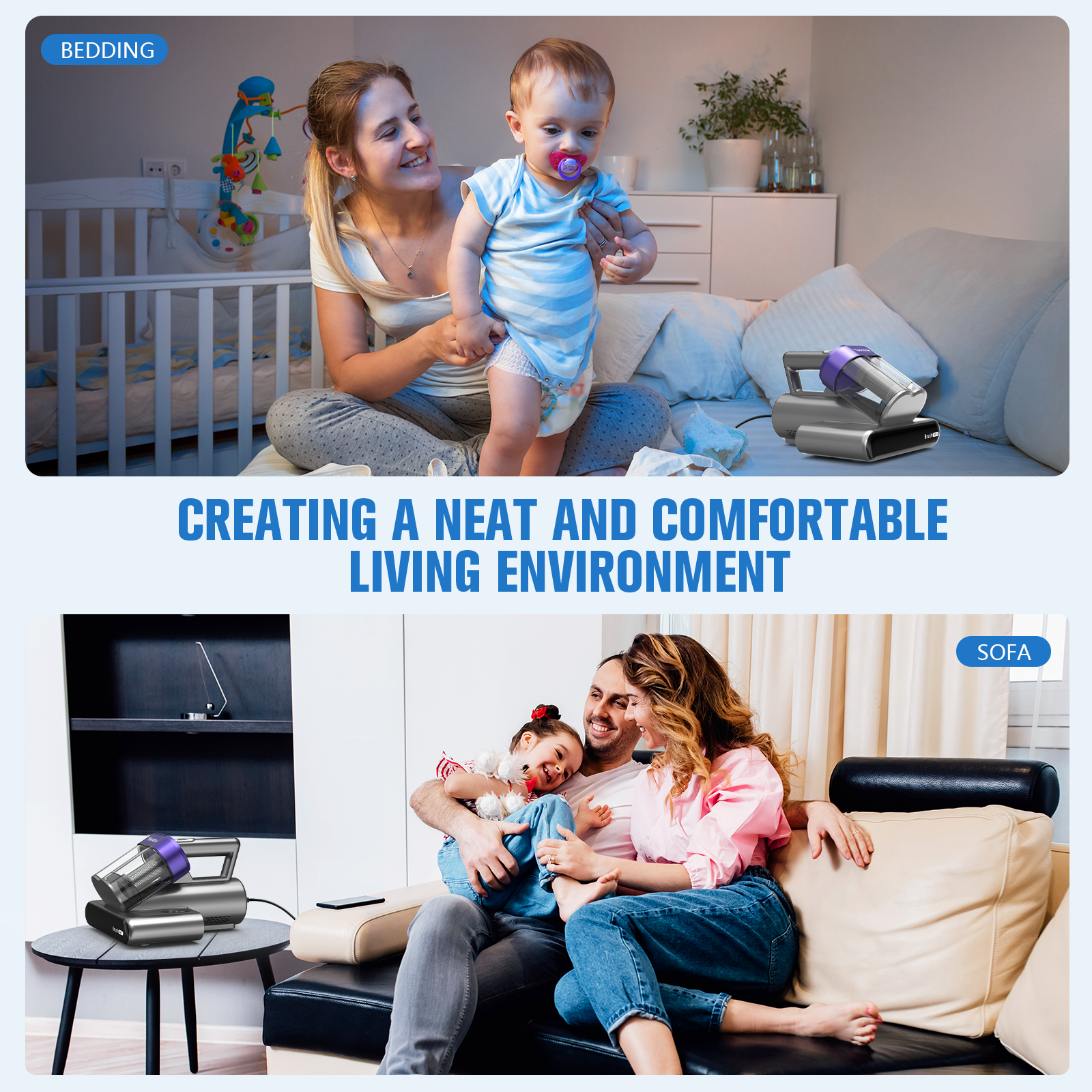 Teendow MV11 Portable Smart Bed Dust Mite Vacuum Cleaner