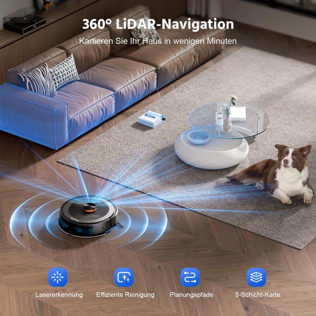 Teendow D10S Intelligent LDS Laser Vacuum Cleaner Cleaning Robot