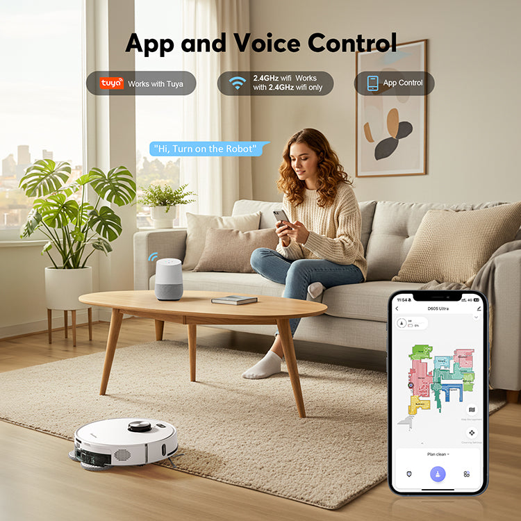 TEENDOW High end D60S Ultra Self-cleaning Robot Vacuum Cleaner