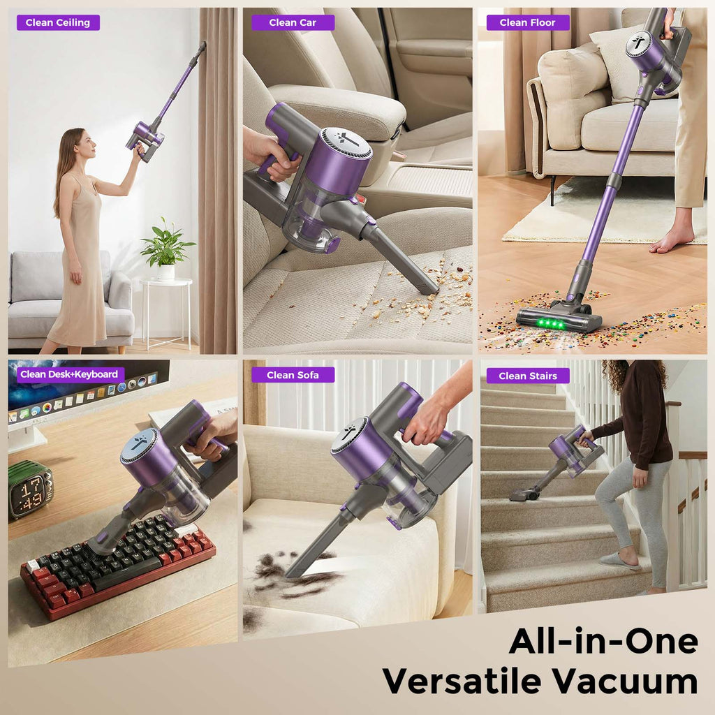 Teendow V10 PRO 20000Pa Powerful Smart Handheld Stick Vacuums Cleaner Carpet Sofa Home Cleaning Cordless Vacuum Cleaner