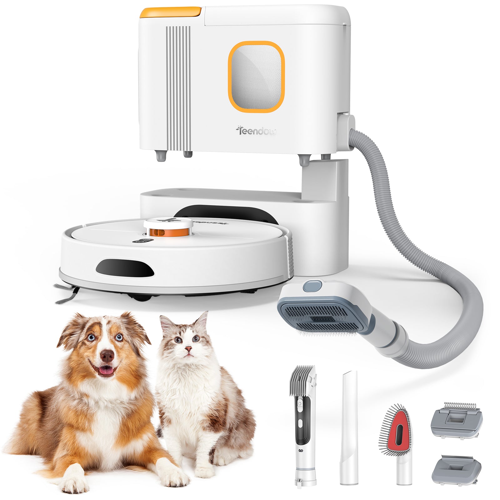 Teendow D20S MAX New Multifunctional 6000pa LDS Robotic Vacuum Cleaner with Pet Grooming Vacuum Kit