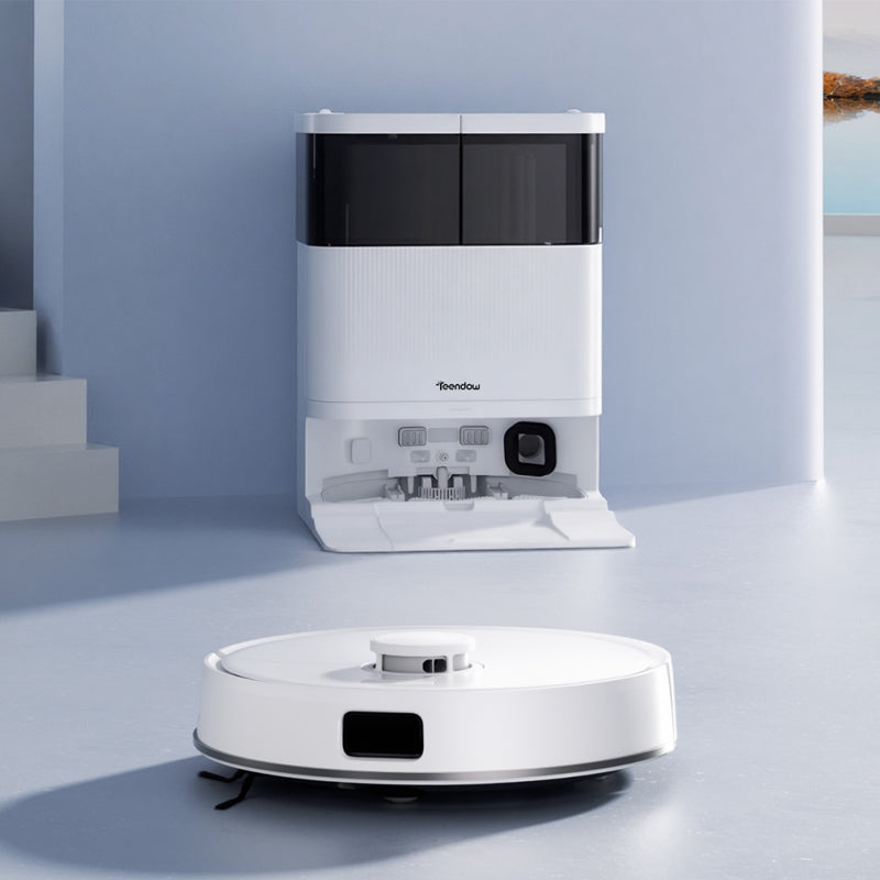 Teendow D63S Ultra 10000pa Automatic Hot Air Drying Robot Vacuum Cleaner