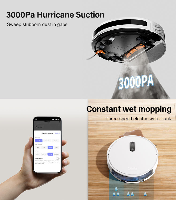 E13S MAX Self-Emptying Multifunctional Automatic Cleaning Mopping Smart Robot Vacuum Cleaner