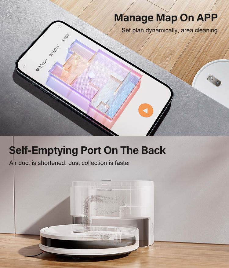 E13S MAX Self-Emptying Multifunctional Automatic Cleaning Mopping Smart Robot Vacuum Cleaner