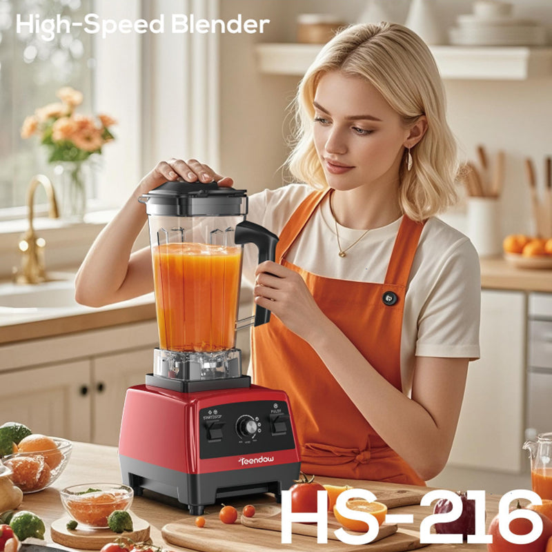 Professional 1800W High Speed Blender HS-216 Commercial Smoothie Maker 2L 68oz BPA-Free Food Processor Heavy Duty Multi-functional Mixer