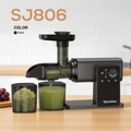 Teendow SJ806 200W 165-190 Rpm Horizontal Slow Juicer with Vegetable Chopping Function