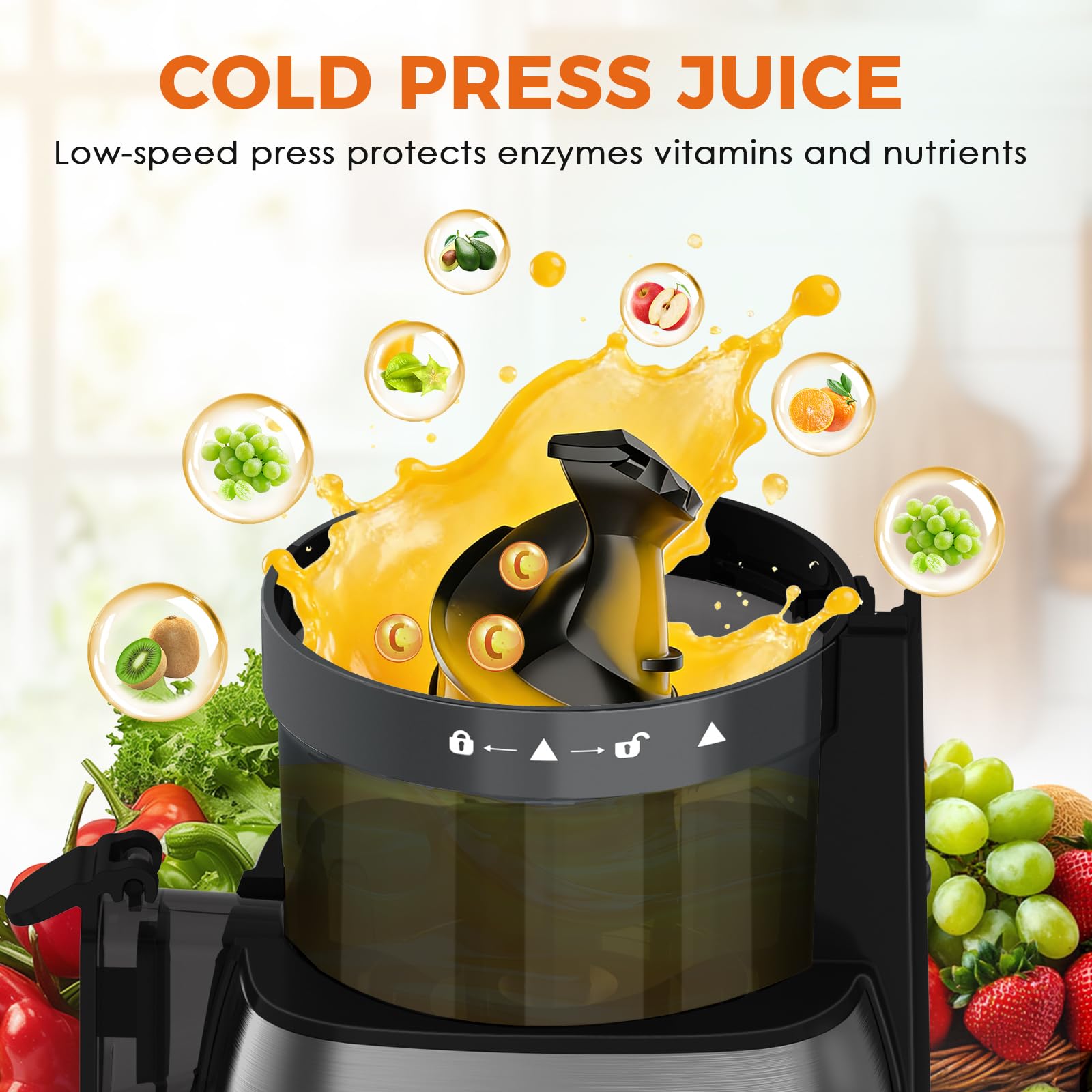 Teendow HGM-920 300W 10500rpm 135mm large-diameter Slow Juicer