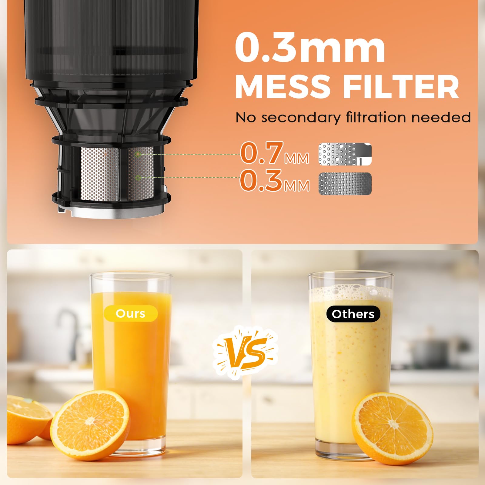 Teendow HGM-920 300W 10500rpm 135mm large-diameter Slow Juicer