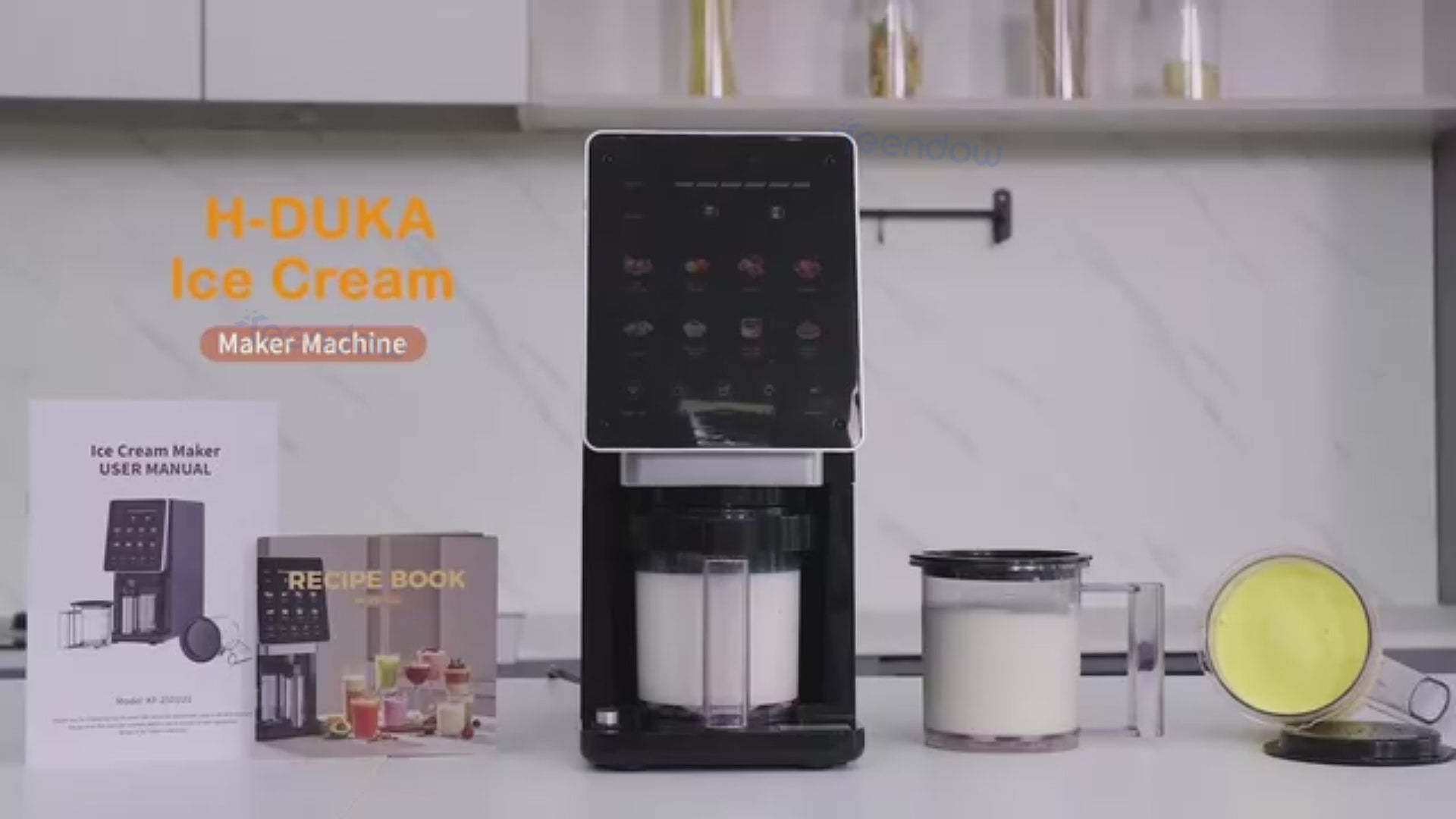 Teendow KF-2501 8 in 1 Automatic Home Electric Yogurt Shake Squeeze Ice Cream Maker