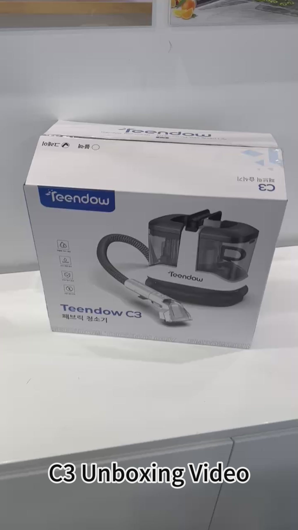 Teendow C3 Portable Carpet Cleaner Self-cleaning Rug Doctor Spot Cleaner